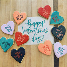 Load image into Gallery viewer, Naughty Large Conversation Heart Cookies
